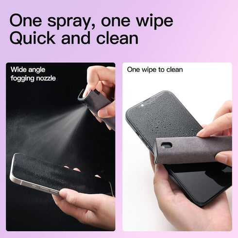 Screen Cleaner Kit 3 Pcs, Two in One Screen Cleaner Spray and Wipe, Touchscreen Mist Cleaner Spray Bottle for Phone/Laptop/Tablet/TV/Monitor/Car S...