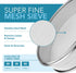 Stainless Steel Flour Sifter Fine Mesh Round Flour Sifter for Baking 8" Diameter x 2.5" High; Mesh-Hole Size 0.85mm...