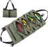 Tool Bag, Roll Up Small Tools Box Storage, Heavy Duty Tool Organizer with 2 Detachable Tool Pouch, Tool Gifts for Men Dad Husband Boyfriend Grandp...