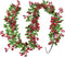 DearHouse 6FT Red Berry Christmas Garland with Pine Cone Garland Artificail Garland Indoor Outdoor Garden Gate Home Decoration for Holiday Winter ...