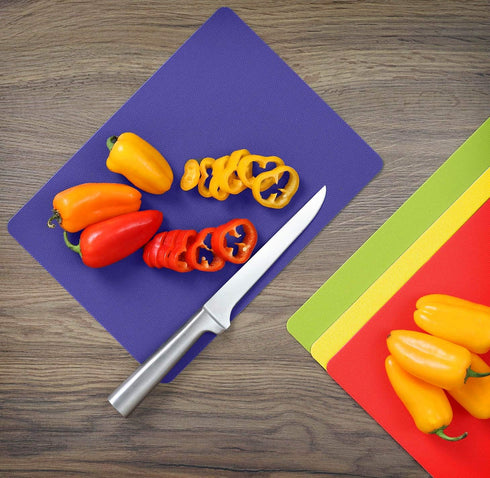 Dexas Heavy Duty Grippmat Flexible Cutting Board Set of Four 8 x 11 inches...