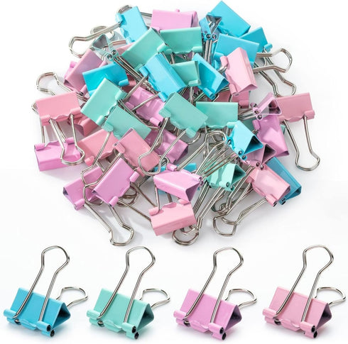 Mr. Pen- Pastel Binder Clips, 50 Pack, 0.75 in, Pastel Color, Small Clips, Small Binder Clips, Paper Binder Clips, Binder Clips Small Size, Small ...