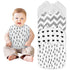 Zainpe 4Pcs Muslin Cotton Feeding Bibs for Baby Love Heart XOXO Trees Extra Large Adjustable Bib with 4 Absorbent Soft Layers Machine Washable Bur...