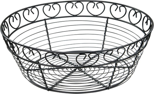 Winco Wire Fruit Basket, 10-Inch by 3-Inch, Black...