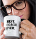 3dRose Best Coach Ever Mug, 1 Count (Pack of 1), Black...