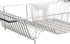 SIMPLE HOUSEWARE Large Over Sink Counter Top Stainless Steel Dish Drainer Drying Rack with Utensil Holder, Chrome...