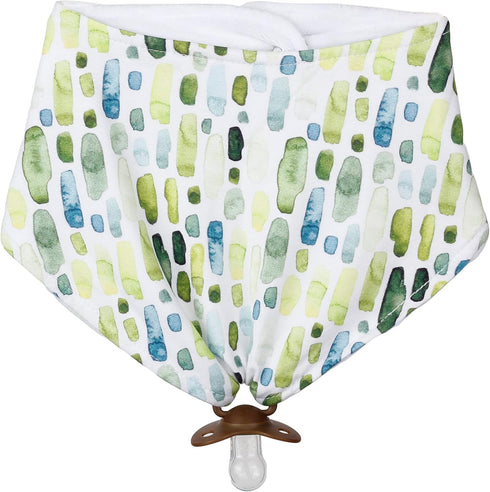Baby Bib for Drooling and Teething with Pacifier or Teething Toy Attachment - Green and Bear It...