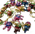 Exquisite Hand Painted Elephant Keychains - Set of 10 Pieces: Vibrant Multicolor Indian Artistry, Handmade by Skilled Artisans...