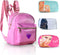 CuteAri 4 Pcs Nylon Pink Makeup Bags for Teen Girls - Mini Backpack for Women...