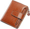 Lavemi Small Compact Women Wallet RFID Blocking Genuine Leather Bifold Purse with ID Windows(Brown)...