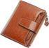 Lavemi Small Compact Women Wallet RFID Blocking Genuine Leather Bifold Purse with ID Windows(Brown)...