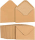 Juvale 100 Pack Small Kraft Paper A1 Envelopes for 3x5 inches Cards, Invitations, Wedding RSVP, Gift Cards (V-Flap)...
