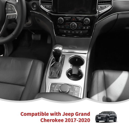 RT-TCZ Carbon Fiber Gear Shift Knob Cover Trim Decorative Interior Accessories for Jeep Grand Cherokee 2017-2020...