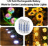1.2V 600mAh Ni-MH AAA Rechargeable Batteries, Triple A Batteries for Outdoor Solar Lights, String Lights, Pathway Lights, Pre-Charged, 12 Pack...