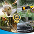 Foam Sprayer Gun, Pressure Nozzle for Car Wash, Watering plants, Pet Shower, Outdoor Fun - 8 Watering Patterns and Soap Dispenser (Yellow)...