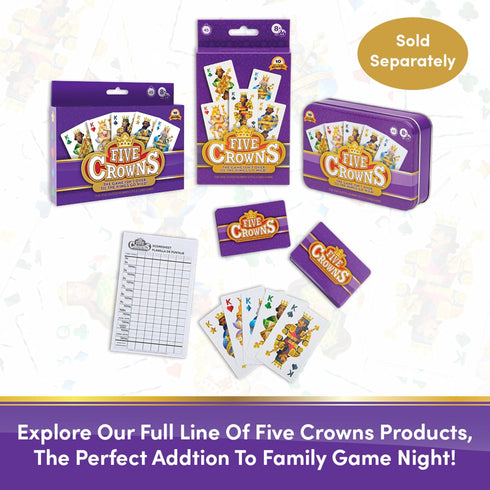 PlayMonster Five Crowns Collectible Tin – Card Game for Kids and Adults, Family Game Night, The Game isn’t Over Until the Kings Go Wild!, 5 Suited...