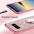 for Galaxy Note 8 Phone Case with Ring Stand Lanyard Strap Drop Protection Shockproof 2-Layer Protective Cover Cute Bling Glitter Girls Women Case...