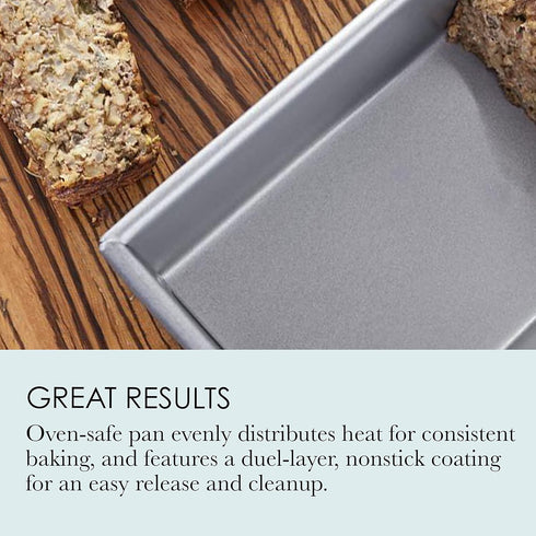Chicago Metallic Commercial II Non-Stick Mini Loaf Pans, 5-3/4 by 3-1/4 by 2-1/4-Inch, Gray , 4 Count (Pack of 1)...
