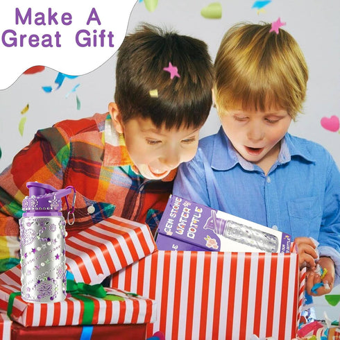 Gift for Girls, Decorate Your Own Water Bottle for Girls, DIY Arts and Crafts Kits for Kids, Back to School Supply Gifts for Kids, Purple...