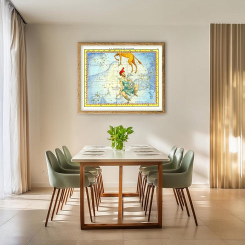 Posterizer 1 pcs-1776 star chart of the constellations Camelopardal & Auriga-Astrology & Zodiac Art-Astronomy & Celestial Art- UNFRAMED Wall Art...