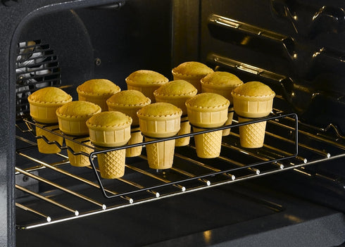 Nifty Ice Cream Cone Cupcake Baking Rack – Holds up to 12 Medium & Large Cupcake Cones, Non-Stick, Dishwasher Safe, Use for Baking, Cooling & Serv...