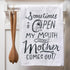 Primitives by Kathy LOL Made You Smile Dish Towel, 28" x 28", Open My Mouth...