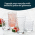 Libbey Awa Tumbler and Rock Glasses Drinking Set, Elegant Polka Dot Drinking Glasses Set of 16, All Purpose Glass Cups Set for Events and Everyday...