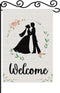 Marriage Welcome Linen Garden Flag-Welcome To Our Wedding Courtyard Lawn Rural Decor-Wedding Theme Party Decoration-Bride and Groom Anniversary Ho...