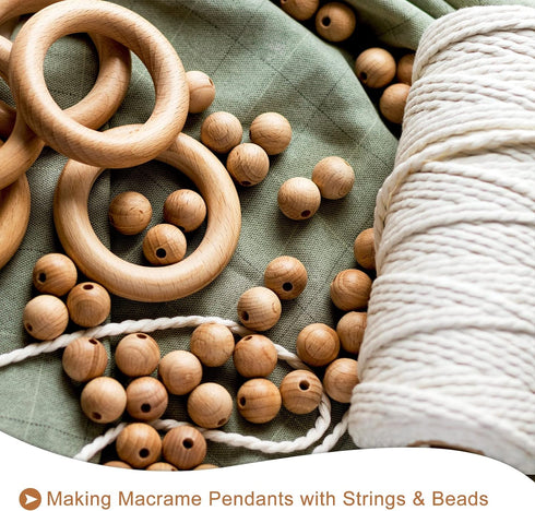 uxcell 50Pcs 50mm(2-inch) Natural Wood Rings, 8mm Thick Smooth Unfinished Wooden Circles for DIY Crafting, Knitting, Macrame, Pendant...
