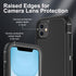 for iPhone 11 Case, Military Grade 3 in 1 Heavy Duty Shockproof/Drop Proof/Dust Proof Case with 2Pcs Tempered Glass Screen Protector (Black/Grey)....