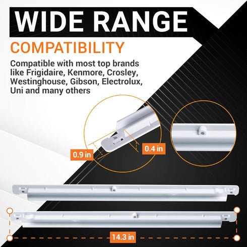 240365401 & 240356501 Refrigerator Meat Pan Hangers (Left & Right) Replacement Part by Blue Stars – Exact Fit For Frigidaire Kenmore Refrigerators - Replaces EA430245, PS430245
