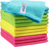 HOMEXCEL Microfiber Cleaning Cloth,12 Pack Cleaning Rags, Cleaning Towels with 4 Color Assorted, 11.5"X11.5"(Green/Blue/Yellow/Pink)...