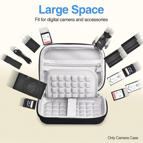 EMART Digital Camera Case, Small Camera Bag(Fit Camera Size<6"x4"x1") for Canon PowerShot ELPH 180/Sony DSCW800 830/CAMKORY/Kodak Pixpro, Camera C...