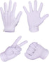 Shappy White Stitched Cotton Gloves for Formal Tuxedo Jewelry Inspection, White Gloves for Men, 23 cm/ 9 inches...