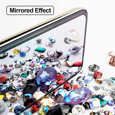 Compatible with iphone 13 Pro and compatible with iphone 14 / 13 Privacy screen protector 2 Pack Gradient Colorful Mirror Tempered Glass anti Blue...
