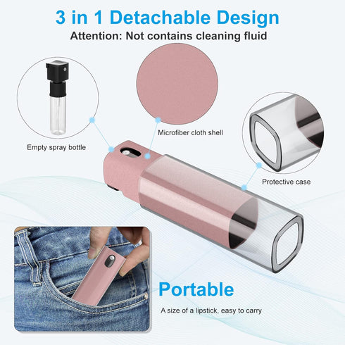 Screen Cleaner Kit, BoYata 3-in-1 Touchscreen Mist Cleaner Spray Bottle & Microfiber Cloth, Portable Reusable Fingerprint-Proof Spray Bottle Tool ...