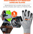 Ergodyne unisex adult Cut Resistant Work Gloves, A3, Surfaces, ANSI A3 Sandy Nitrile Coated Palms for Optimal Grip with Rough Surfaces 13g, Gray, ...