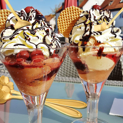 Maitys 16 Pieces Stainless Steel Flower Coffee Spoon Dessert Spoon Sugar Spoon Ice Cream Spoon Stirring Spoon Tea Spoon Milkshake Spoon Set for Ta...