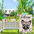Easter Garden Flag Easter Egg French Bulldog Dog Double Sided Flags for Outside Welcome Holiday Flowers Outdoor Lawn Yard Decorations 12.5x18 Inch...