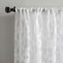 No. 918 Yvette Trellis Jacquard Sheer Rod Pocket Curtain Panel, 52" x 95", White...