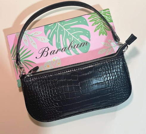 Barabum Retro Classic Clutch Shoulder Tote HandBag with Zipper Closure Purse for Women...