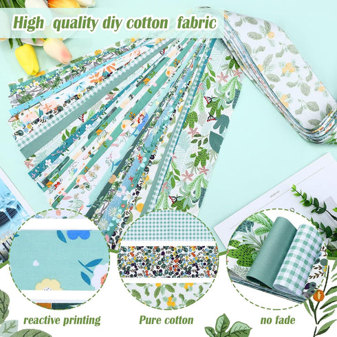 Hosuly 40 Pcs Floral Cotton Fabric Patchwork Roll Cotton Quilting Fabric Roll up Cotton Fabric Quilting Strips 2.55 Inch Precut Patchwork Roll for...