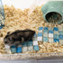 Crystal Hamster Cooling Pad, Scalable Quartz Glass Ice Crack Small Animal Bed for Summer, Small Pet Cooling Pad for Dwarf Hamster (Blue, M,6 * 10c...