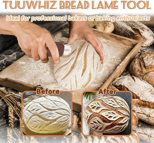 Bread Lame Dough Scoring Tool,Sourdough Bread Baking Supplies with Magnetic to Storage,Exquisite Design Bread Scorer Tool for Homemade Bread Bakin...