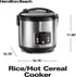 Hamilton Beach Digital Programmable Rice Cooker & Food Steamer, 14 Cups Cooked (7 Uncooked) With Steam & Rinse Basket, Stainless Steel (37548)...
