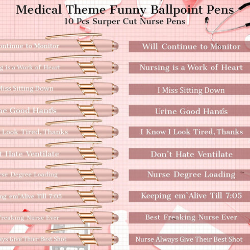 Nurse Gift Pens,Super Cute Saying Pen for Staff Coworkers Friends Graduated Nursing Students Daughter Sons on Nurses week Nurse's day (Style 2)...