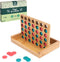 Four in a Row Family Board Game with Bamboo and Recycled Plastic Earth Day Eco-Friendly Products, for Adults and Kids Ages 8 and Up...