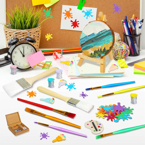 RAYNAG 32 Pieces Art Cake Topper Paint Cake Decorations Art Birthday Party Decorations Paint Party Supplies Paint Splatter Party Supplies for Chil...