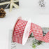 Fabric Ribbons Red and White Plaid Ribbon for Crafts, Grosgrain Striped Ribbon for Gift Wrapping, 1 Inch Organza Polka Dot Ribbon, 30 Yard...