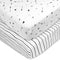 American Baby Company 2 Pack Fitted Pack N Play Playard Sheet 27" x 39", Soft Breathable Neutral 100% Cotton Jersey Pack and Play Sheet, Silver Bl...